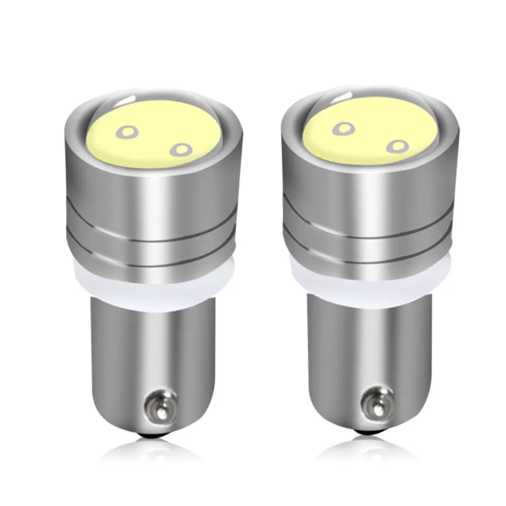 2/10/20 قطعة LED COB عدسة T11 BA9S T4W H5 64111 180 درجة المقبس لمبات 12 فولت التوصيل والتشغيل فرامل السيارة عكس محرك وقف بدوره إشارات #1