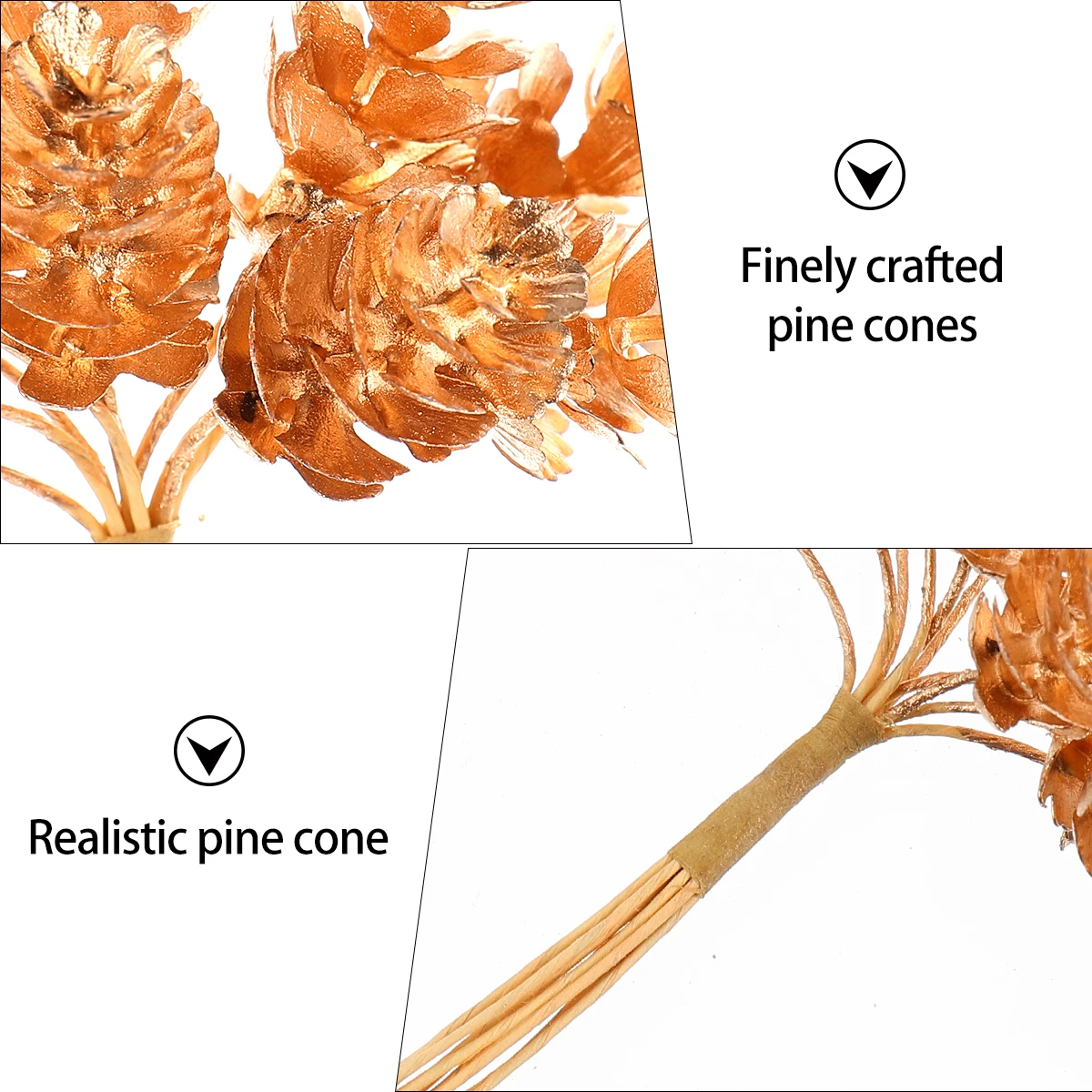 

2 Pcs Christmas Decoration Wreath Material Pine Garland Garlands Artificial Stems Branches Cone Sticks Winter Decorations Tree