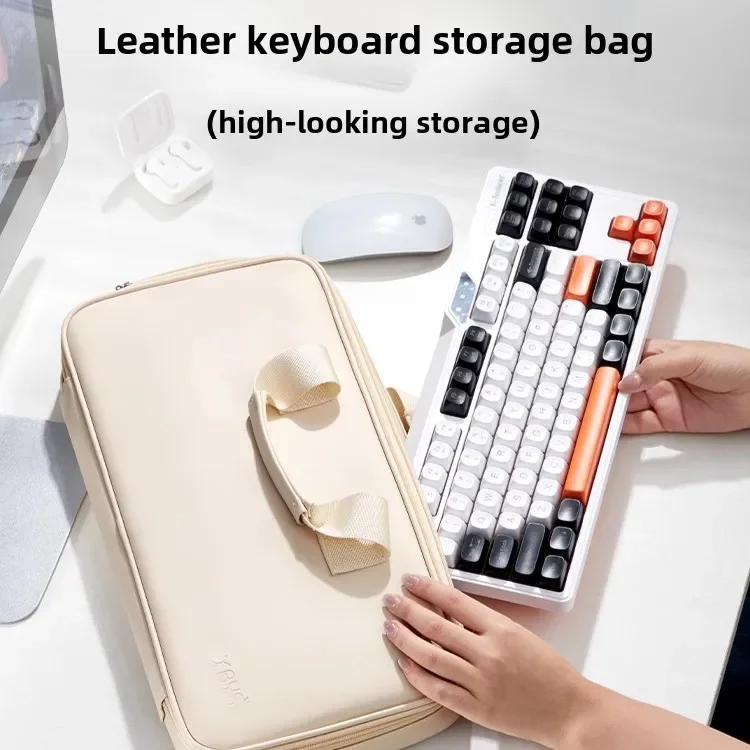 

Storage Bag Customized Mechanical Keyboard Bag 65/75/87/98 Keys WOB RK98 Keyboard Leather Storage Case