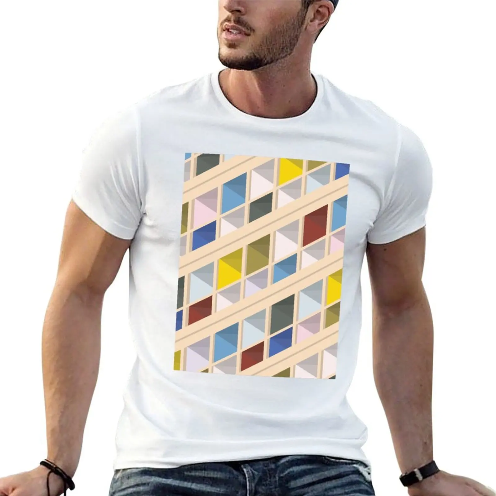Le Corbusier architecture illustration minimalist colored Cite Radieuse T-Shirt