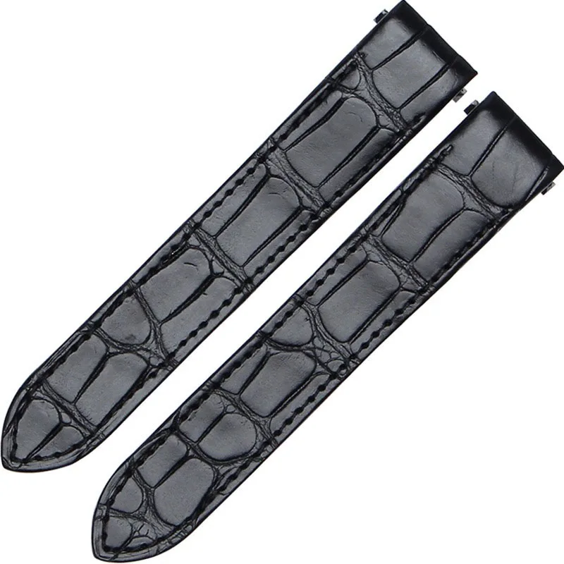 Handgemaakte aanpassen krokodillenleer horlogeband 15mm 19mm 20mm voor Cartier Roadster w6206018 w6206017 mannen vrouwen alligator band - afbeelding 2
