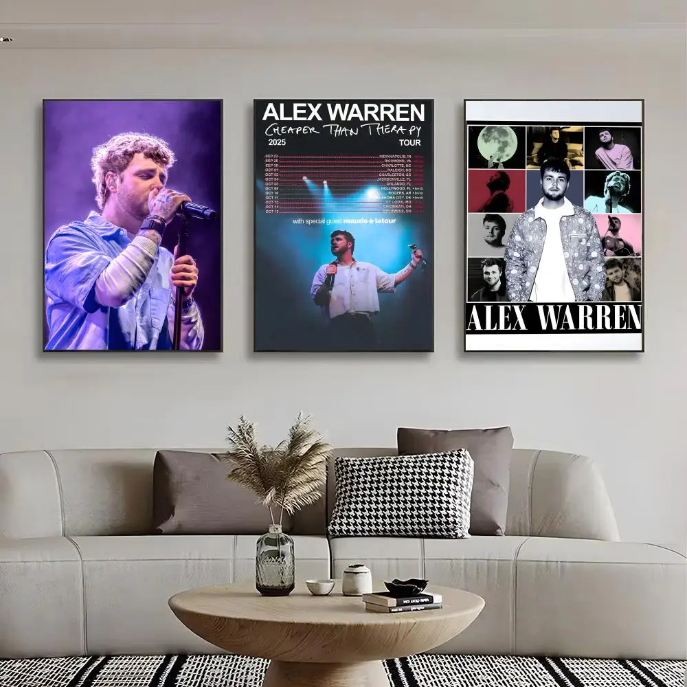 Singer A-Alex W-Warren Poster Wall art print art suitable for living room bedroom bar parlor home decor gift
