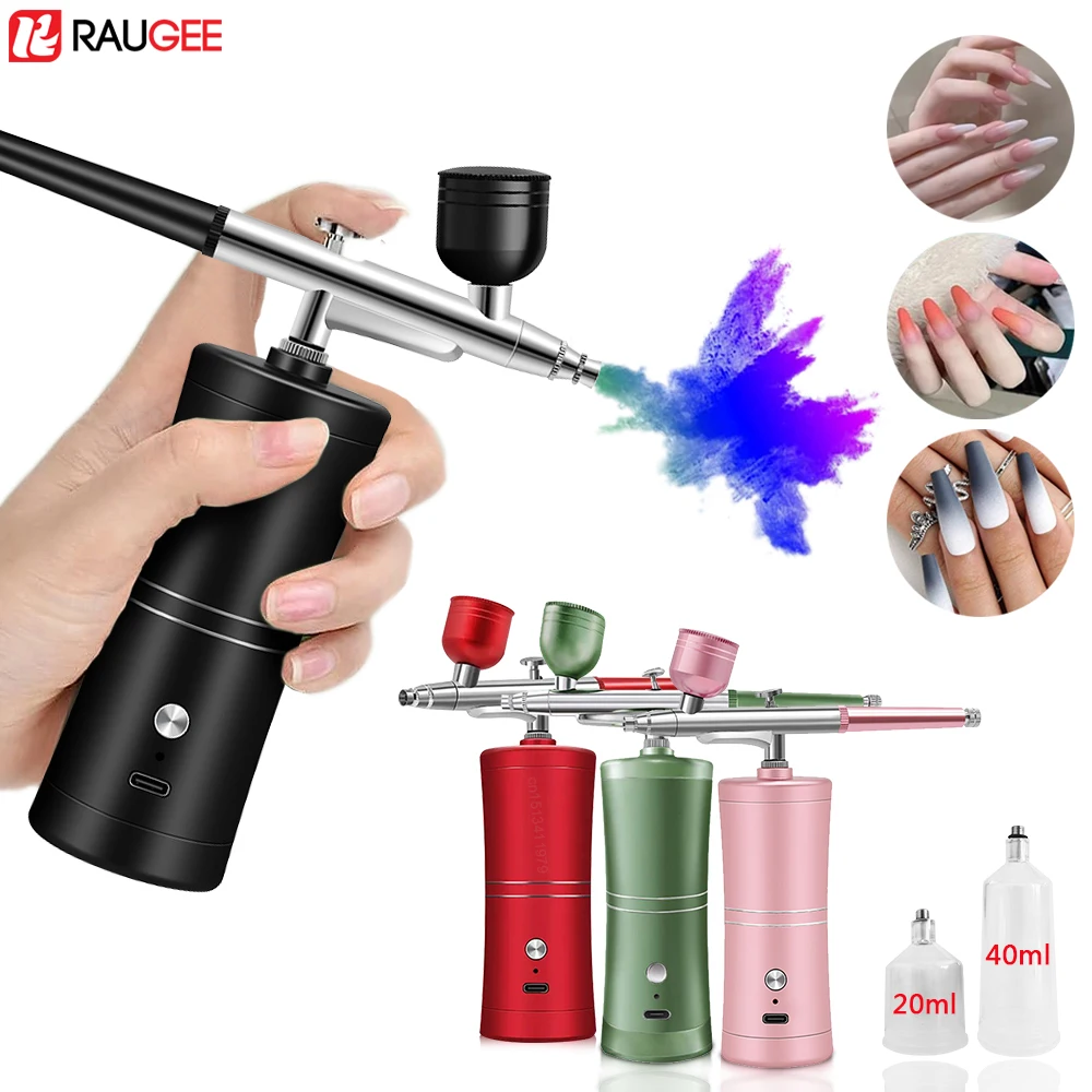 

Airbrush Nails Art Painting Compressor Portable Air Brush Cake Paint Spray Gun Cordless Mini Airbrush Airbrush Compressor Kit