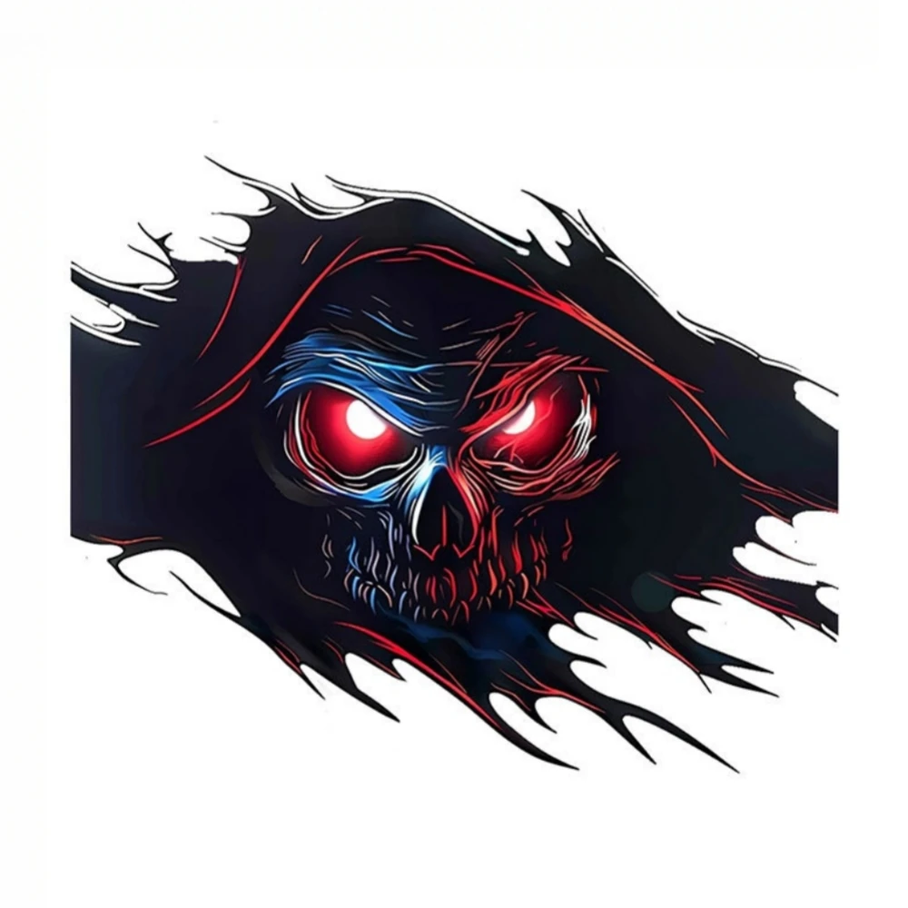 1PCS Creative Skeleton Car Stickers Motorcycle Electric Car Stickers Personalized Decoration Scratch Covering Treatment Stickers