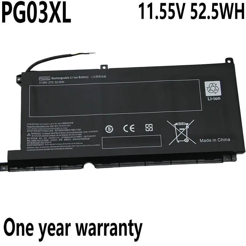 PG03XL Laptop Battery For HP Pavilion Gaming 15-DK dk0003nq 15-dk0020TX 15-ec 15-ec0000 OMEN 5X FPC52 HSTNN-DB9G L48430-2B1