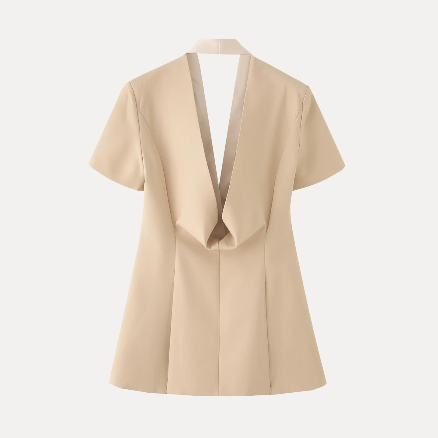 Ele Bal ort Sve Anzug Jaet Damen Casual Sle Polyesterfaser V-Ne Knopfverschluss Farbe Z