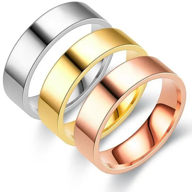 

300pcs/lot Simple plain aperture titanium steel ring female fashion light luxury niche couple ring male hand jewelry