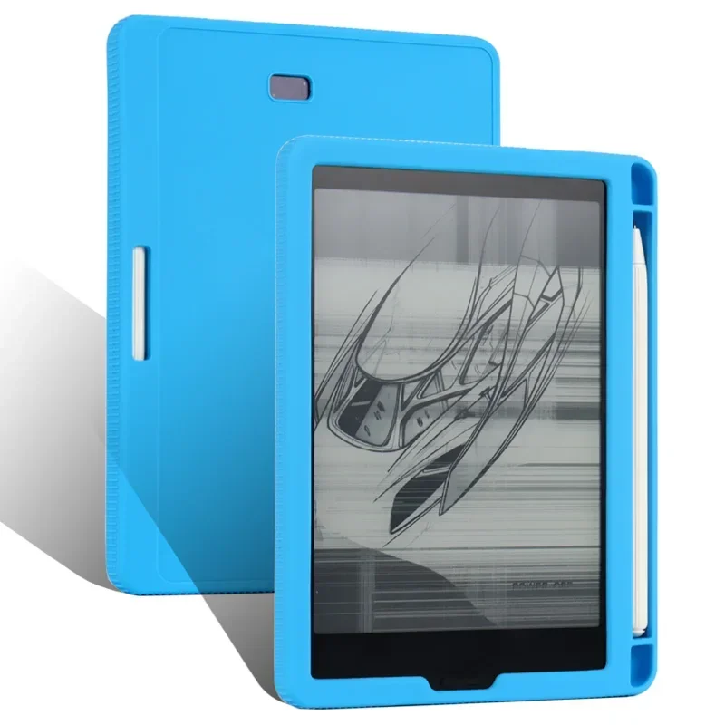 

Soft Silicone Cover For Onyx Boox Kon-Tiki 3 2 Case with Pencil Holder 7.8" eBook Slim Shockproof Protective Back Shell