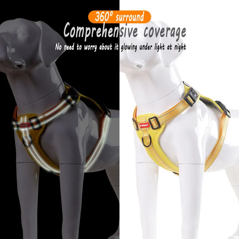 Explosion-proof dog harness multi-functional no-tension harness large service dog Labrador retriever German Shepherd outdoor