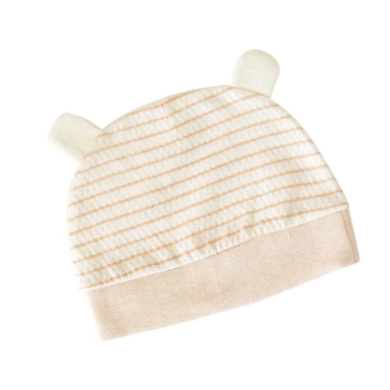 090B Baby Cotton Bonnet for Newborns Delicate Skin Friendly Elasticized Hat Gentle