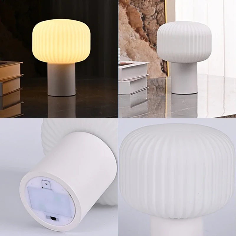 Mushroom Touch Led Table Light Japanese Style Night Lighting For Home Bar Bedroom Bedside Portable Atmosphere LED Desk Lamps