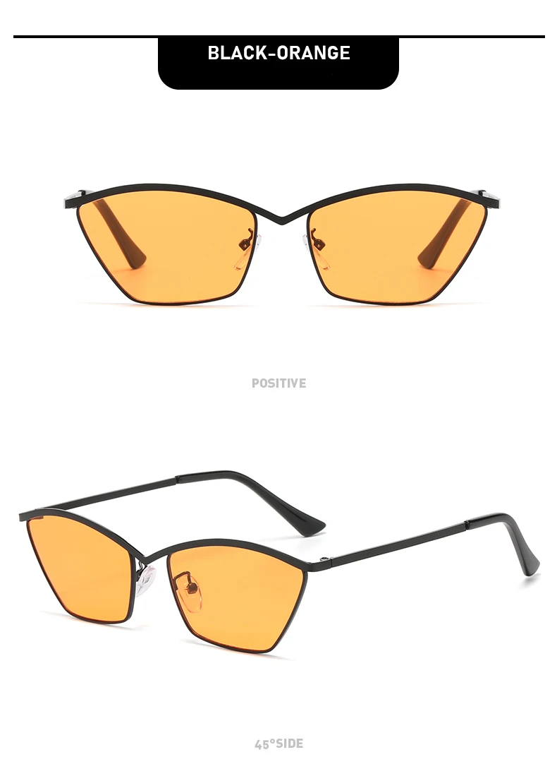 Neue trendige Cat-Eye-Sonnenbrille mit Retro-Metallrahmen, hochwertige UV-beständige Sonnenbrille für Männer und Frauen 2508 – Detail 11