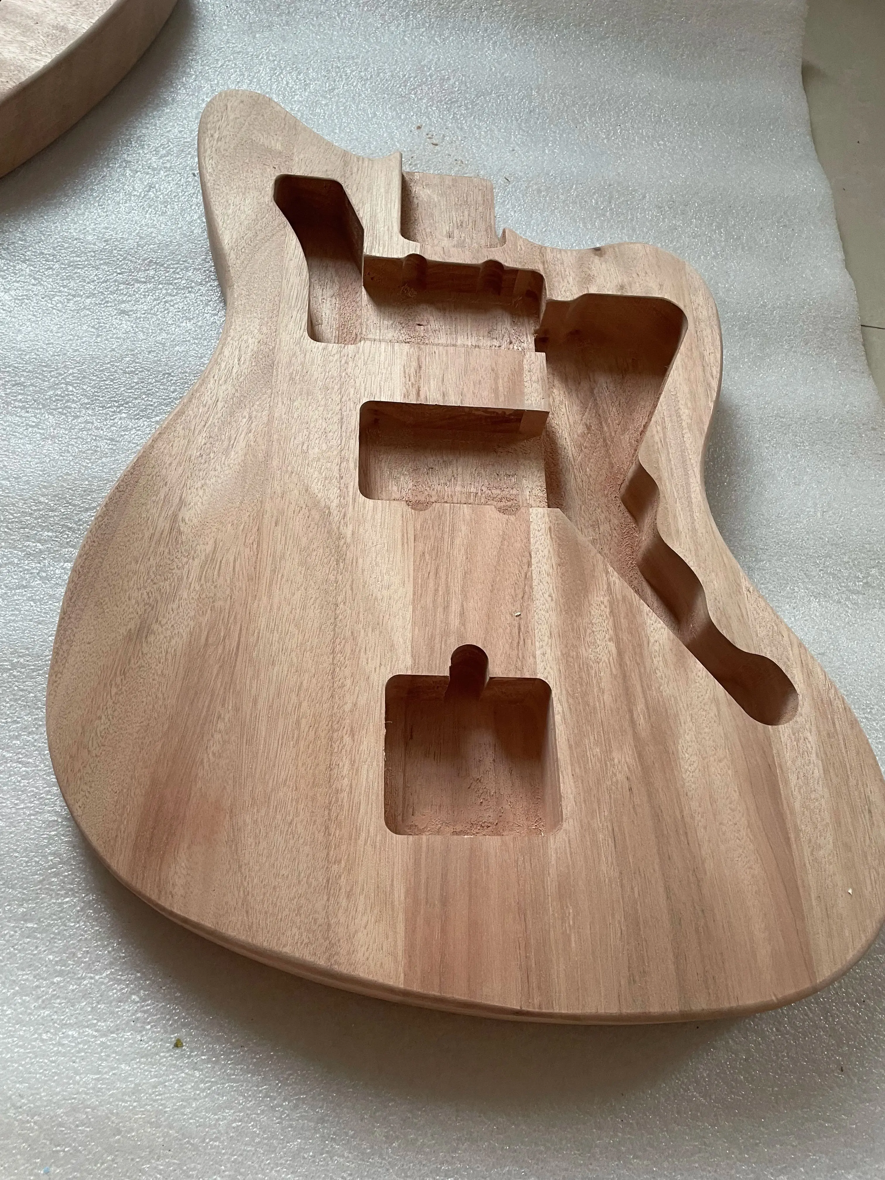 Semi Finished Electric Guitar Body, DIY Guitar Part, Mahogany Wood Barrel, No Paint, High Quality, JM Style,5.65cm Pocket