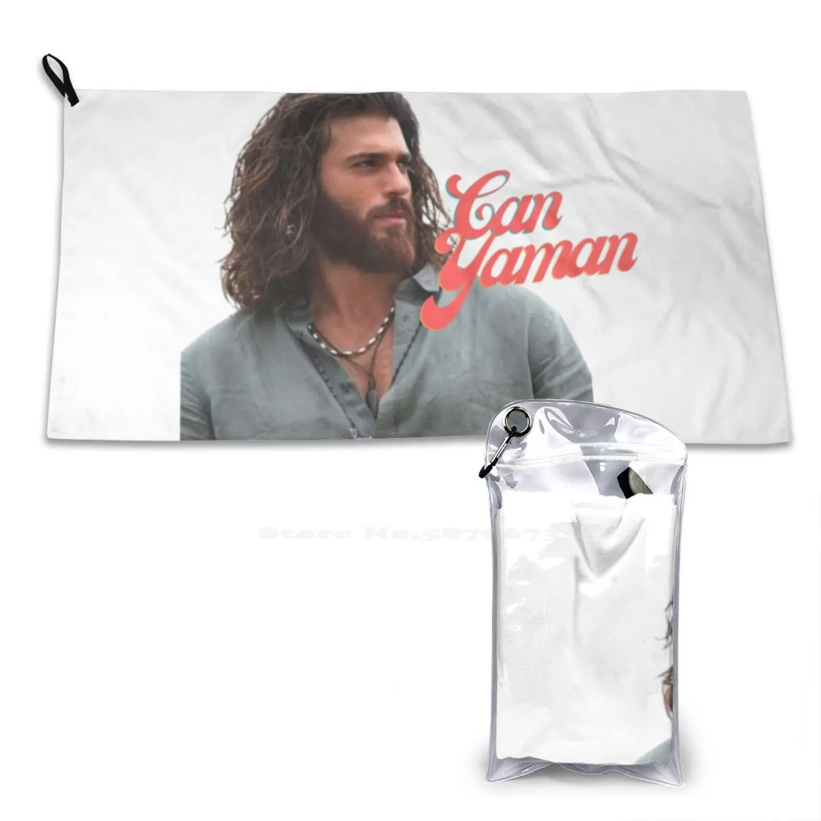 Can Yaman Personalized Soft Shower Quick Dry Towel Can Yaman Turkish Man Turkish Beard Turkish Soap Opera Fan Yaman Fan