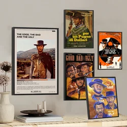 The Good the Bad and the Ugly Movie Classic Movie Posters Vintage Room Bar Cafe Decor Stickers Wall Painting