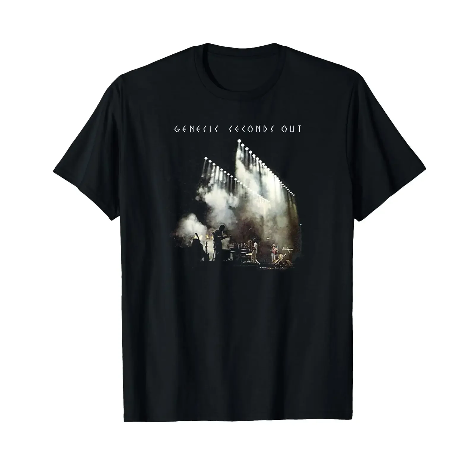 Genesis Rock Music Band Seconds Out T Shirt vintage Washed Unisex homme Soft streetwear Versatile fashion Casual Slightly