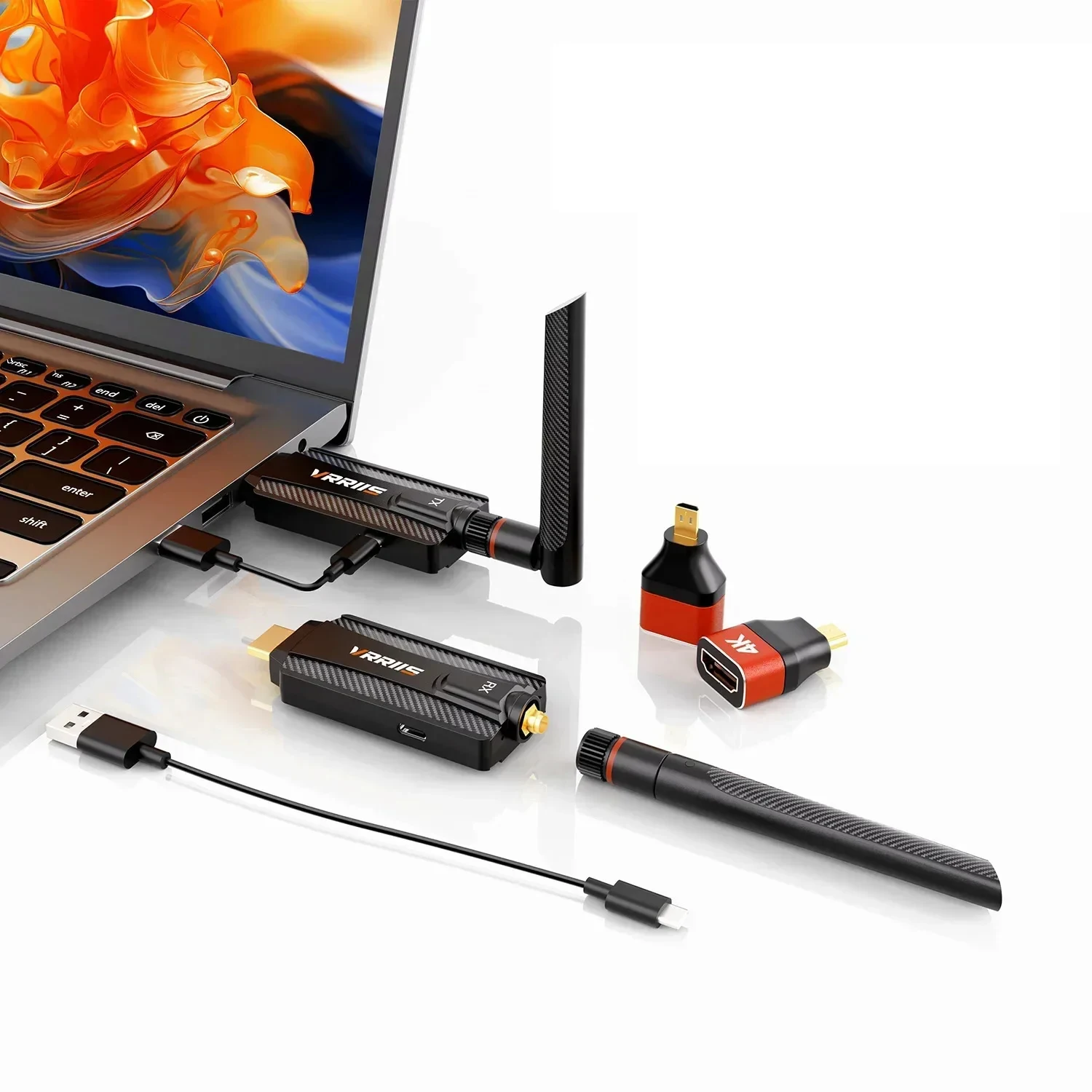 VRRIIS WL084 200m Wireless HDMI Extender Video Display Adapter Transmitter and Receiver Fr Camera TV Box Laptop PC To TV Monitor