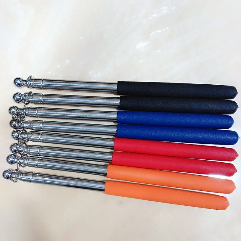 Professional Telescopic Pointer Coach Baton Teaching Guides in Stainless Steel Flag Pole Outdoor Equipment Supplies 1.2m