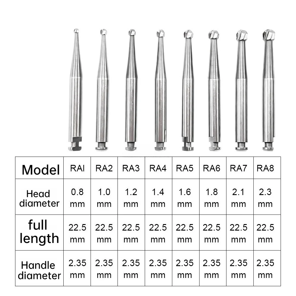 

5 шт./кор., низкоскоростной гибочный станок для стоматологического эксперимента, Rotundity RA, вольфрамовый углерод, автомобильная игольная шлифовальная головка, расходные материалы для полости рта
