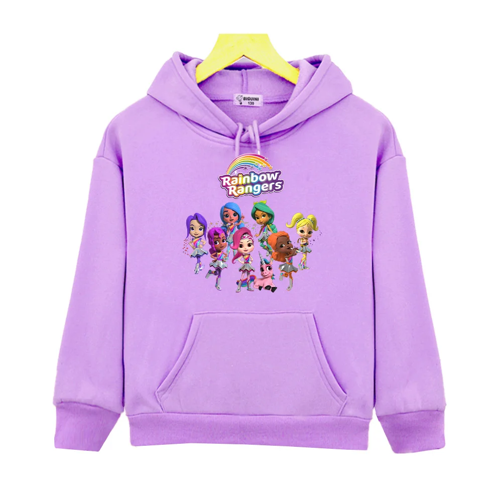 Girls Clothes Kids Rainbow Rangers Cartoon Graphic Kawaii Pullover Toddler Baby Cute Funny Cotton Hoodies Autumn Daily Kid Hoody