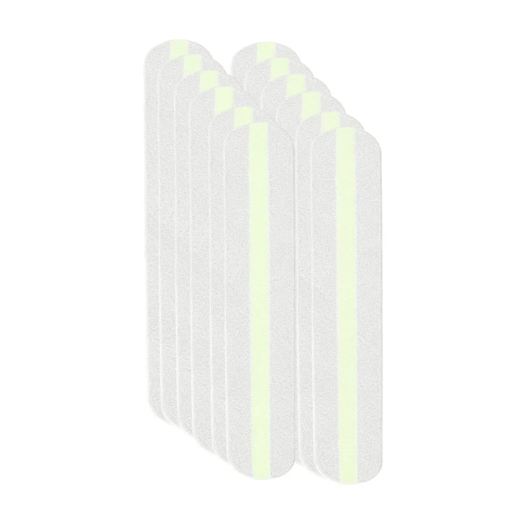 8Pcs Tire Tread Texture Stair Tread Anti-Slip Tape Waterproof Luminous Stair Tread Tape Durable Strong Adhesive