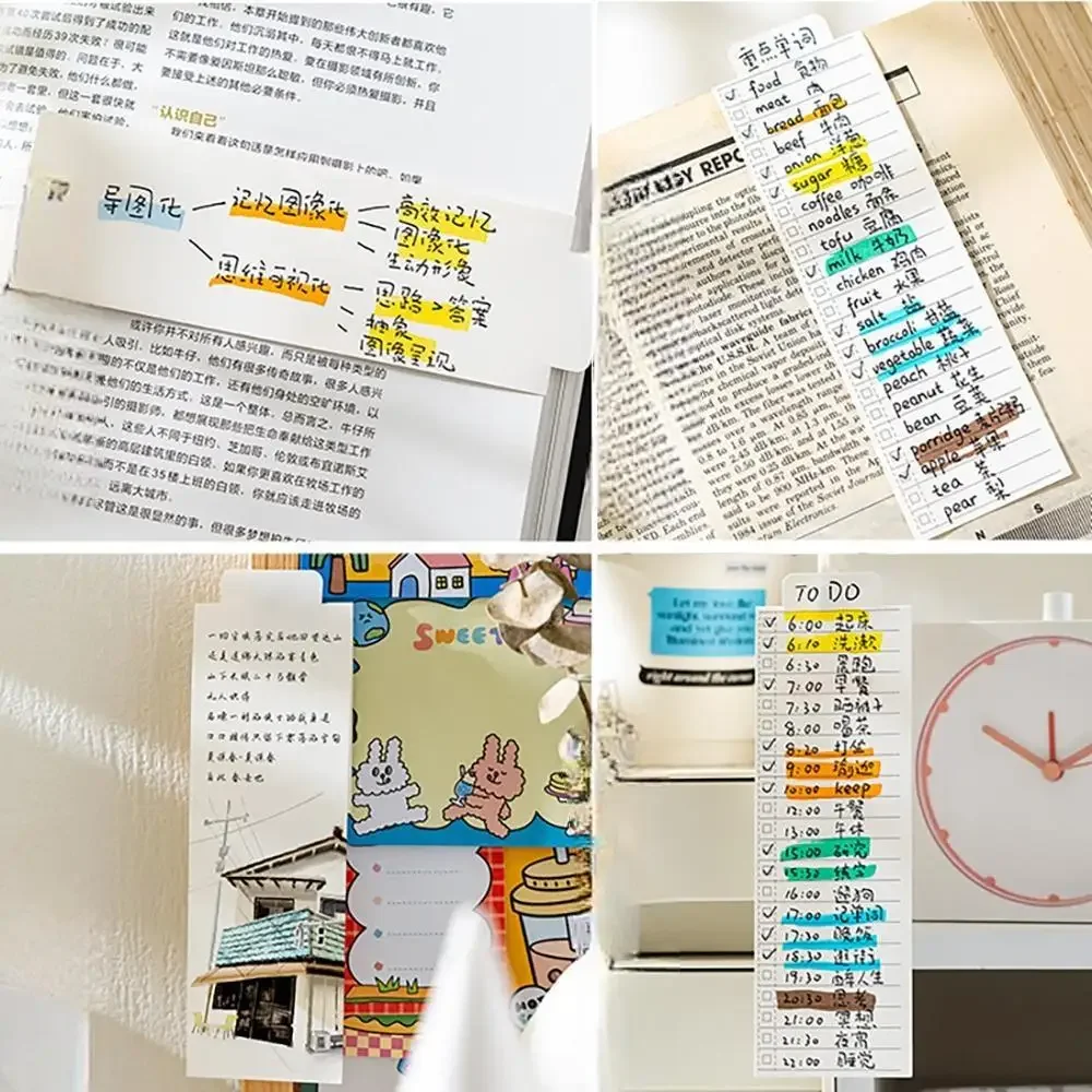 50 Sheets Creative Index Bookmark Style Memo Pad Tearable Multi Functional Student Study Book