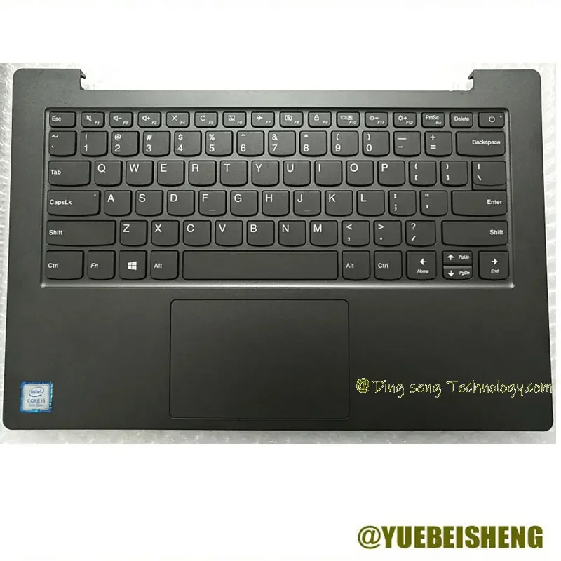 

YUEBEISHENG NEW for Lenovo V530S-14 V530S-14IKB V6-14 V6-14IKB Palmrest US keyboard upper cover upper case Touchpad,Black color