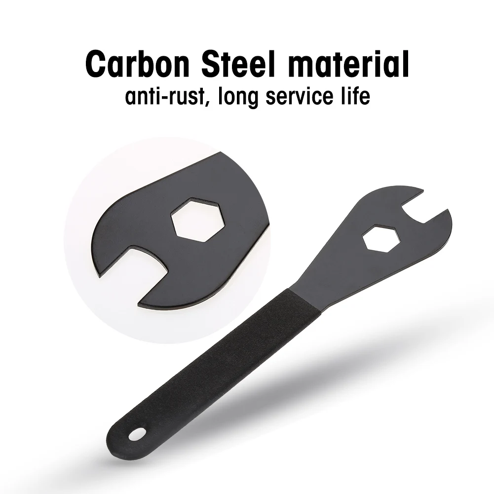 Durable Multi Function Carbon Steel Cone Wrench Spanner Bike Bicycle Repair Tool 15mm 16mm 17mm 18mm