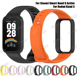 For Xiaomi Mi Band 9 Active Strap Watch Band Silicone Replacement Correa Bracelet For Redmi Band 3 Smart Wristband Accessories