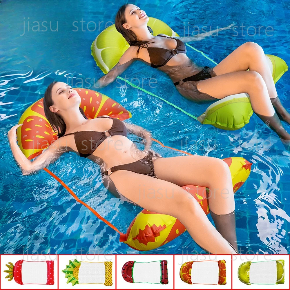 

Fruit Series Inflatable Pineapple Floating Row Foldable Water Hammock for Children Swimming Pool