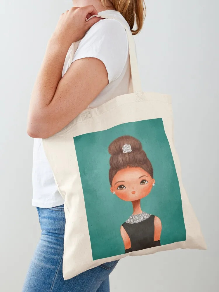 

Audrey Hepburn fashion portrait Tote Bag tote bags men Shopper handbag tote bag women bag screen