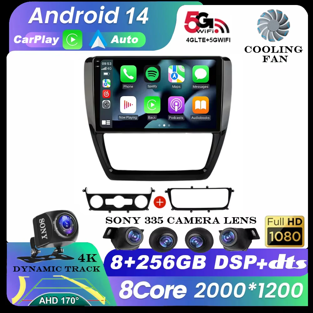 

Android 14 Auto Car Radio For Volkswagen VW Sagitar Jetta Bora 2011-2018 Multimidia Video 2 din 4G+WIFI GPS Navigaion Head Unit