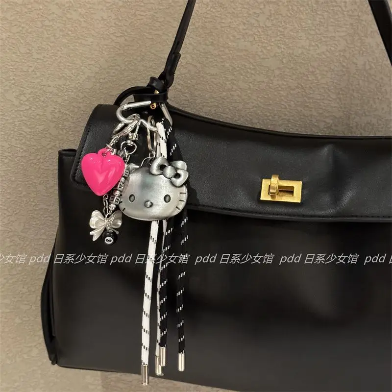 

Новинка, металлическая подвеска Hello Kitty, украшение из мультфильма, модная подвеска для сумки, украшение, модная девушка-сюрприз