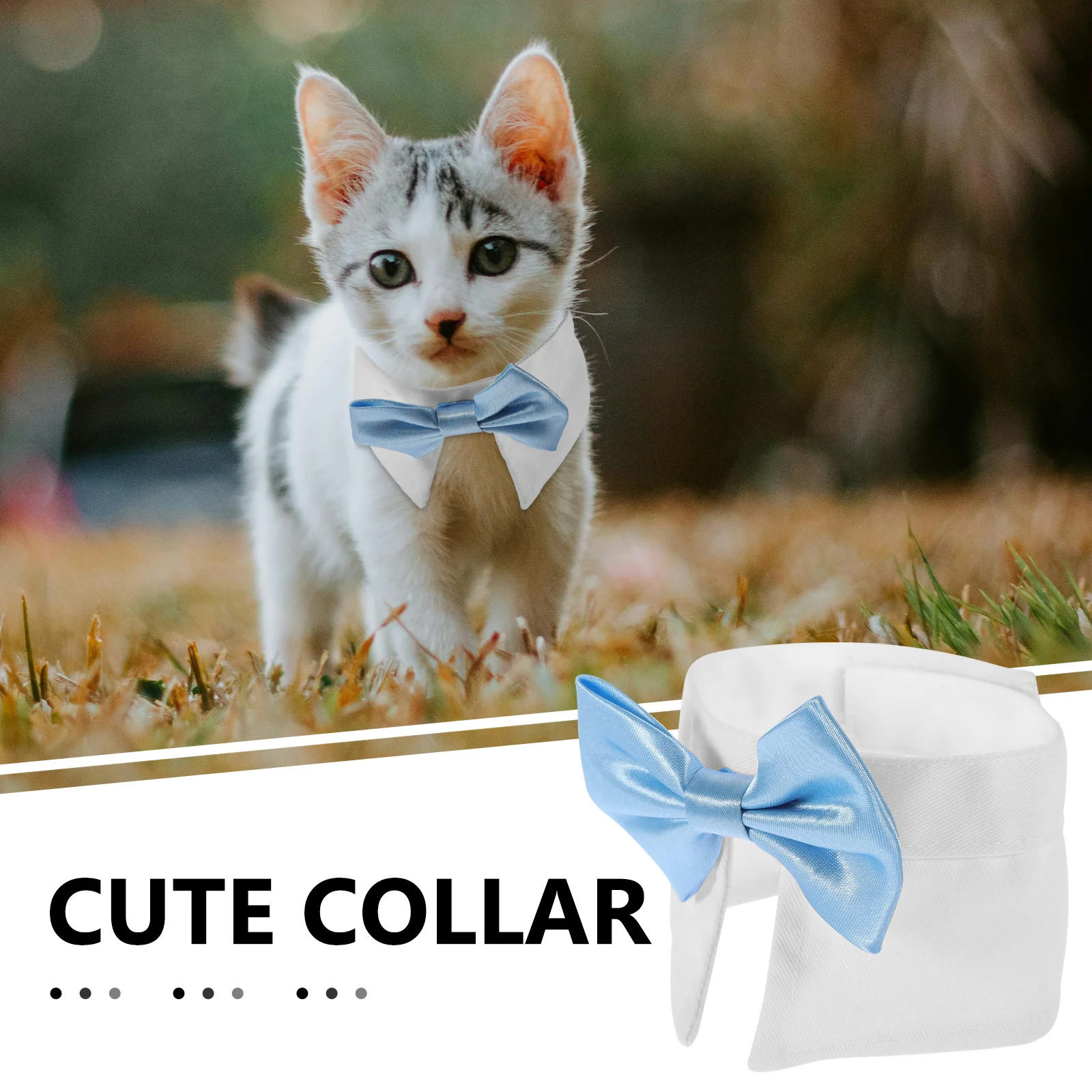 

Adjustable Lightweight Pet Bow Tie Collar Cat Dog Collar for Holiday Wedding Birthday Party Daily Wear Cat Gift