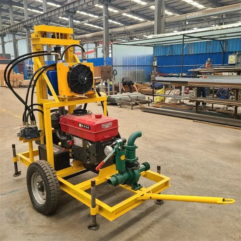 Tractive Large-diameter Diesel Drilling Rig 150 Meter Fully Automatic Water Well Drilling Rig