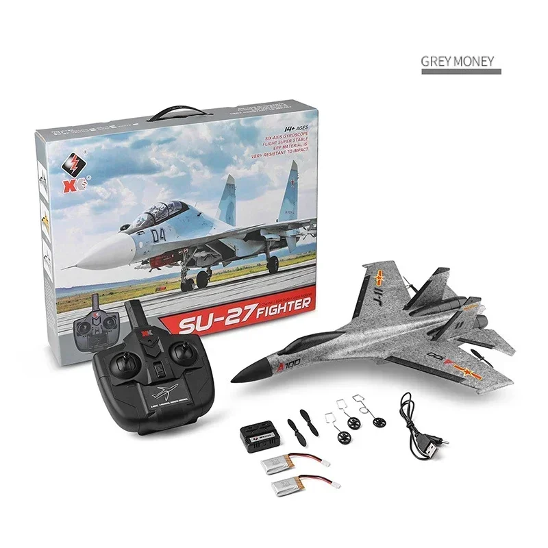 WLtoys XK A100 2.4GHz 3CH Zdalnie sterowane samoloty Szybowiec SU27 J-11 RC Piankowy model samolotu Zabawki dla chłopców i dzieci