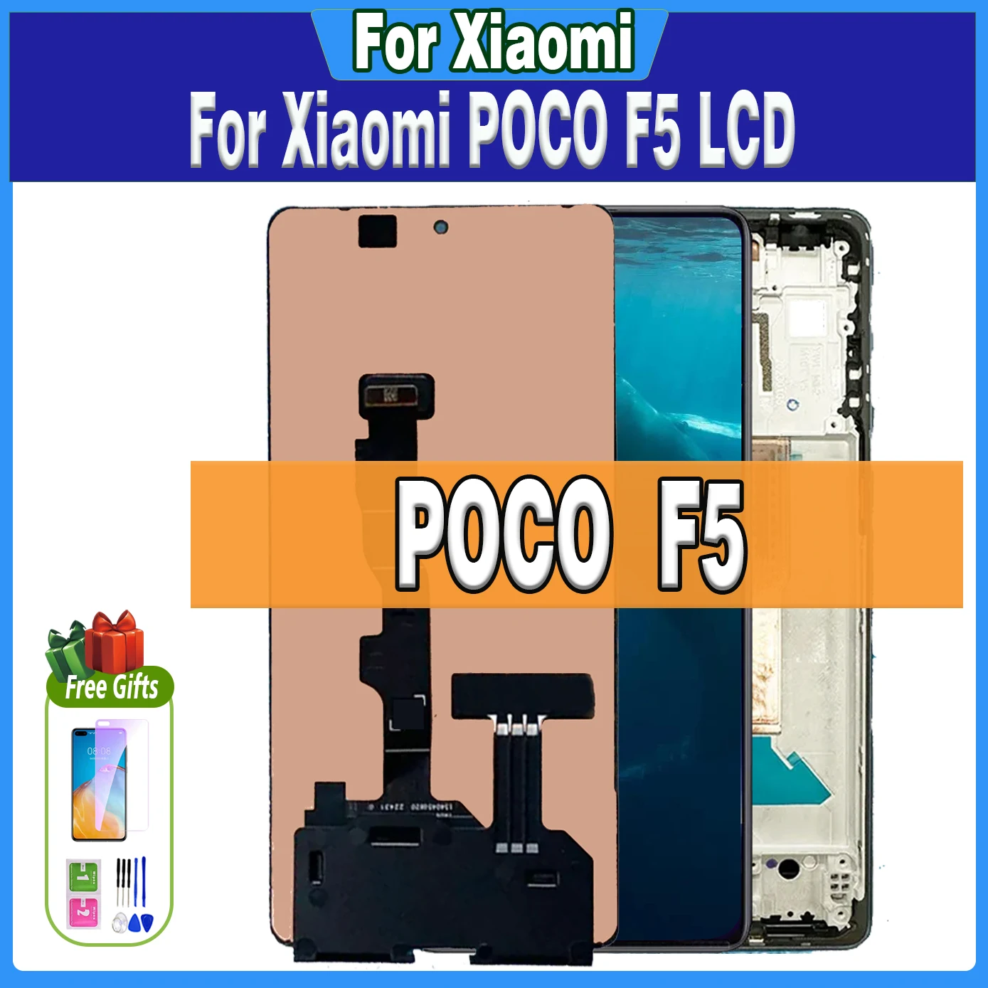 

100% Tested 6.67“Amoled For Xiaomi Poco F5 LCD 23049PCD8G Display Touch Screen For mi Poco F5 Lcd Digitizer Assembly Replacement