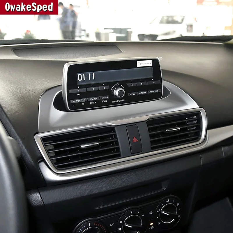 

For Mazda 3 Axela Hatchback Sedan 2017 2018 Console Navigation GPS Display Screen Frame Decoration Trim Car Interior Accessories