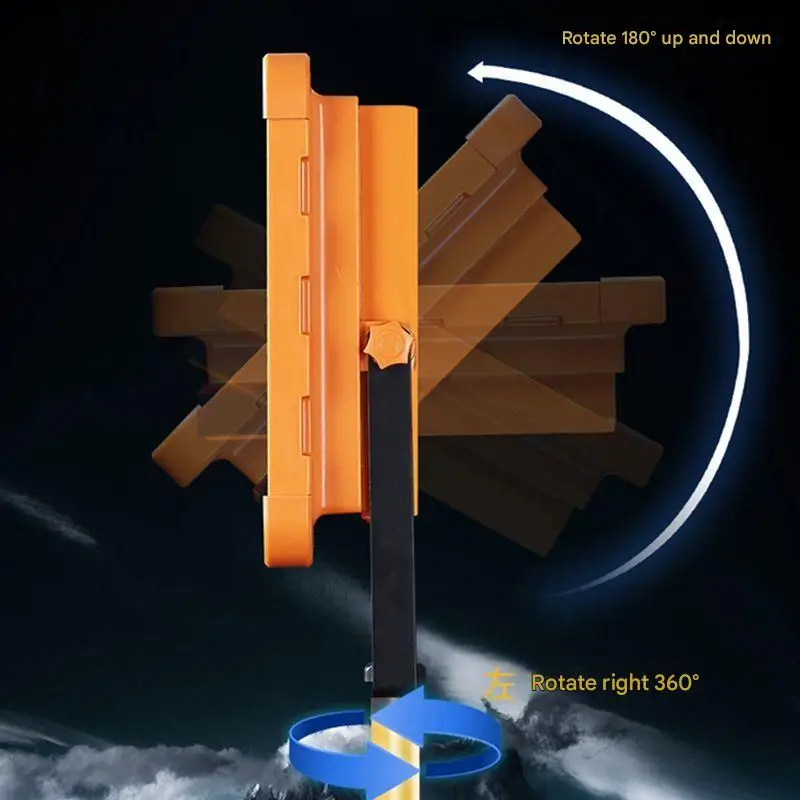 شاحن هاتف فانوس شمسي أصفر 9 شبكات وسطوع قابل للتعديل 4 أوضاع إضاءة للتخييم في حالات الطوارئ وقت تشغيل 10 ساعات + كابل USB #5