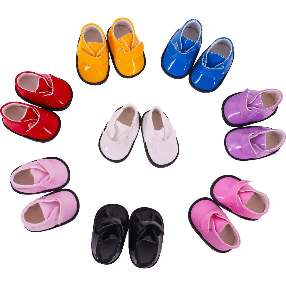 5.5CM 20CM Cotton Doll Shoes PU Leather Shoes Doll Doll PU Leather Shoes Lightweight Colorful Doll Clothes Shoe Clay Dolls