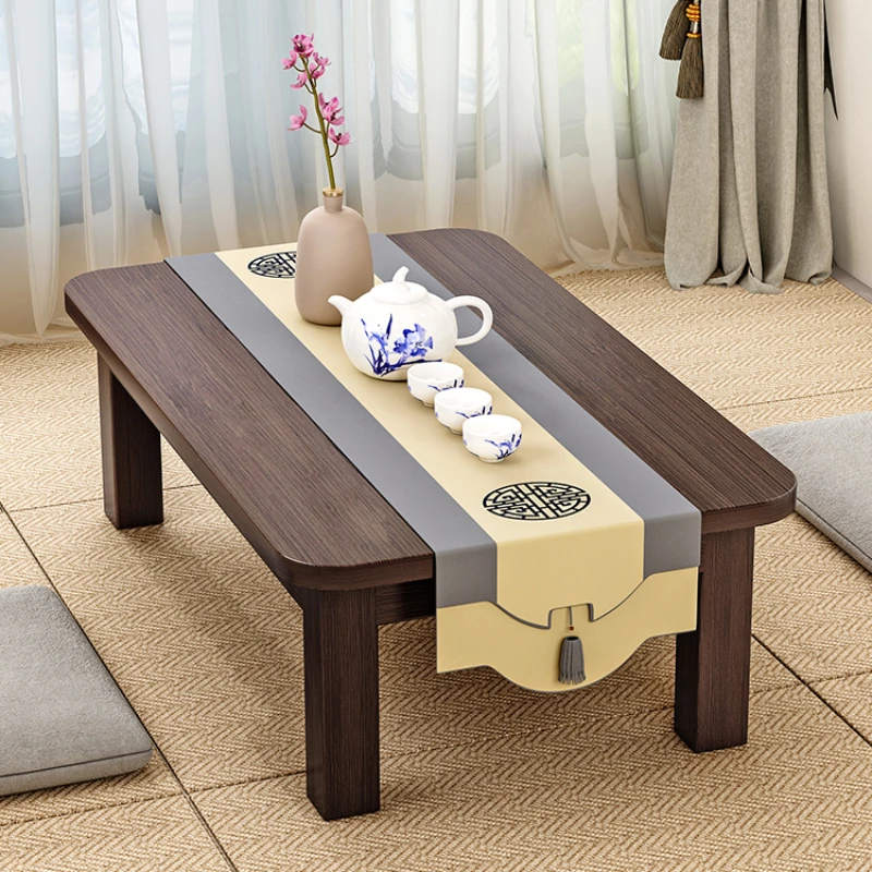 Nanzhu Kang Table, Household Solid Wood Tatami Rice, Small Tea Table, Eating Table on the Kang, Floating Window, Learning Desk