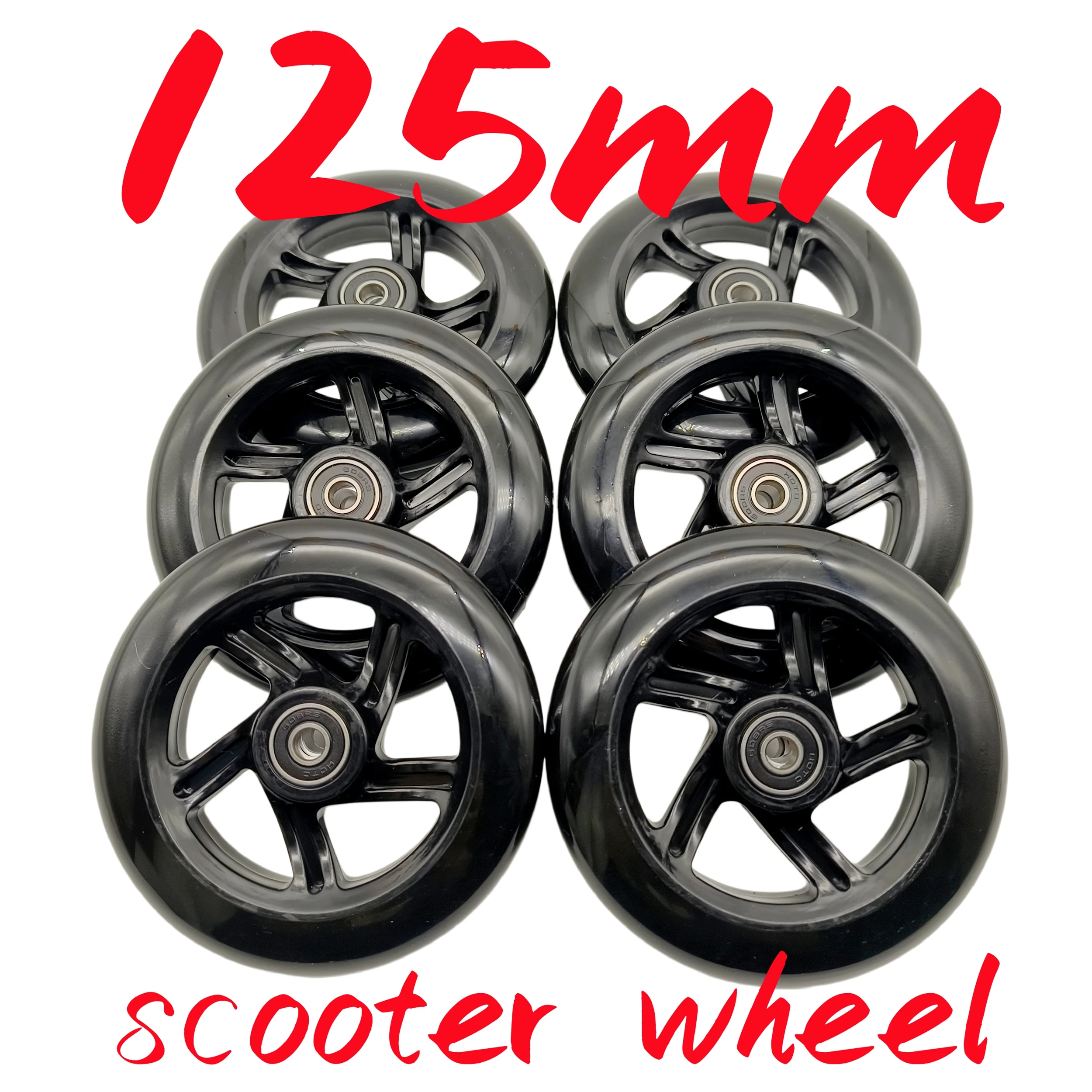 125mm-scooter-wheel-125x24mm-85a-pu-material-bearing-608rs-6wheels-lot