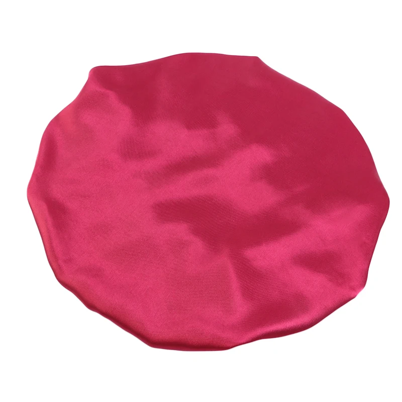 Damen Haube aus seidigem Satin für dickes Haar, Schlafhaube mit elastischem Band, afrikanische Kopfbedeckung, Blumen-Turban, Chemio-Kappen – Detail 4