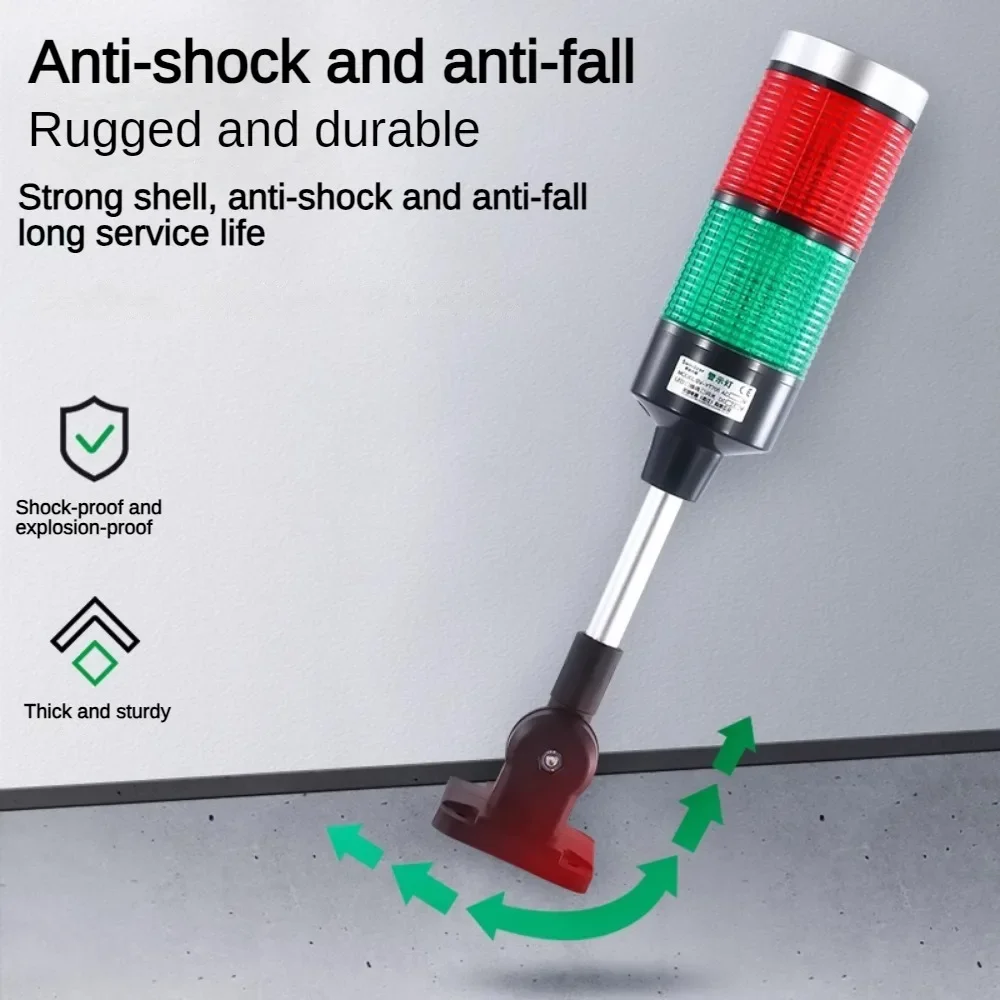 Torre de advertencia plegable 180, luz fija/linterna con zumbador, equipo de torno CNC, alarma de seguridad, lámpara de baliza 24V 220V de alto DB