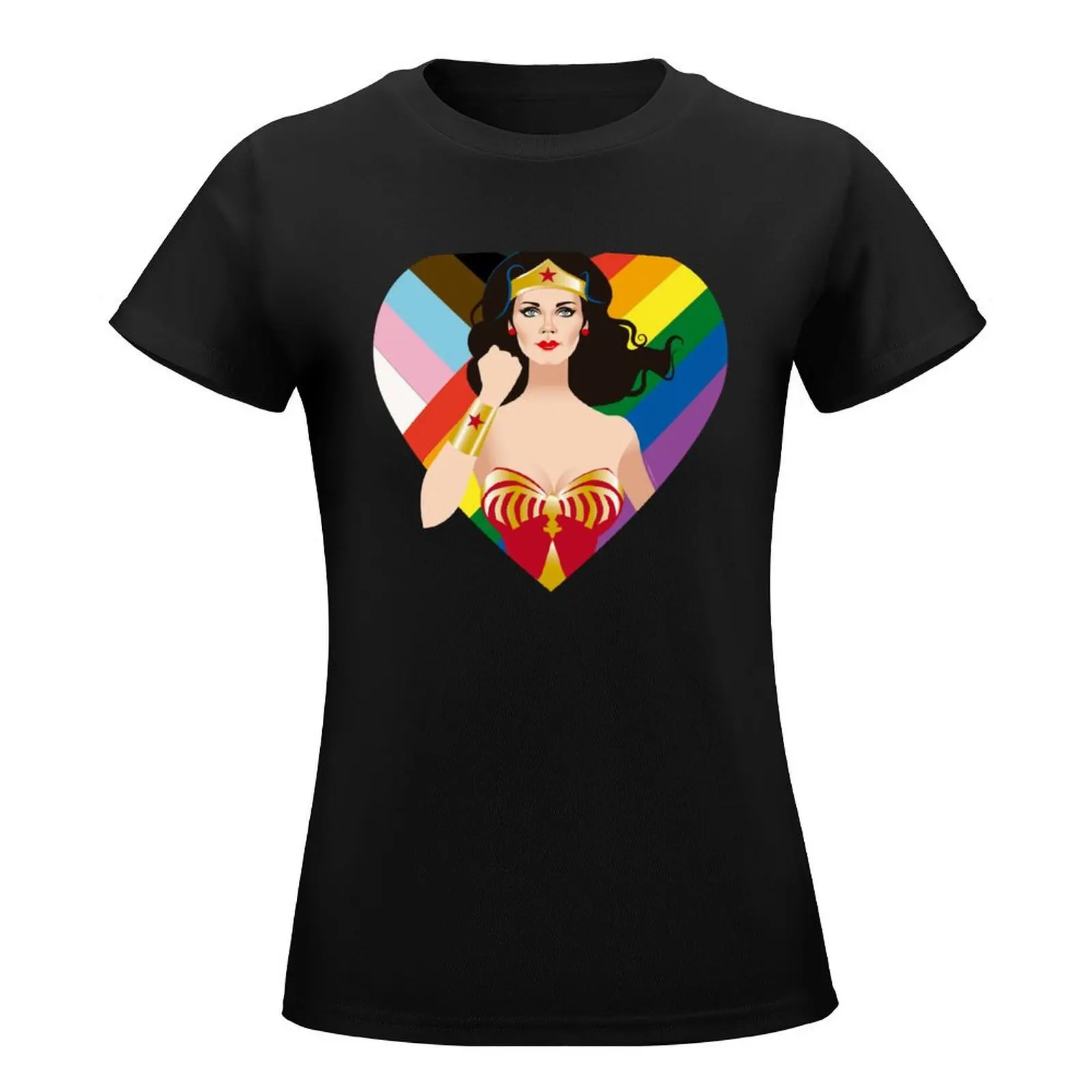 Pride Icon T-Shirt oversized Aesthetic clothing workout shirts for Women loose fit