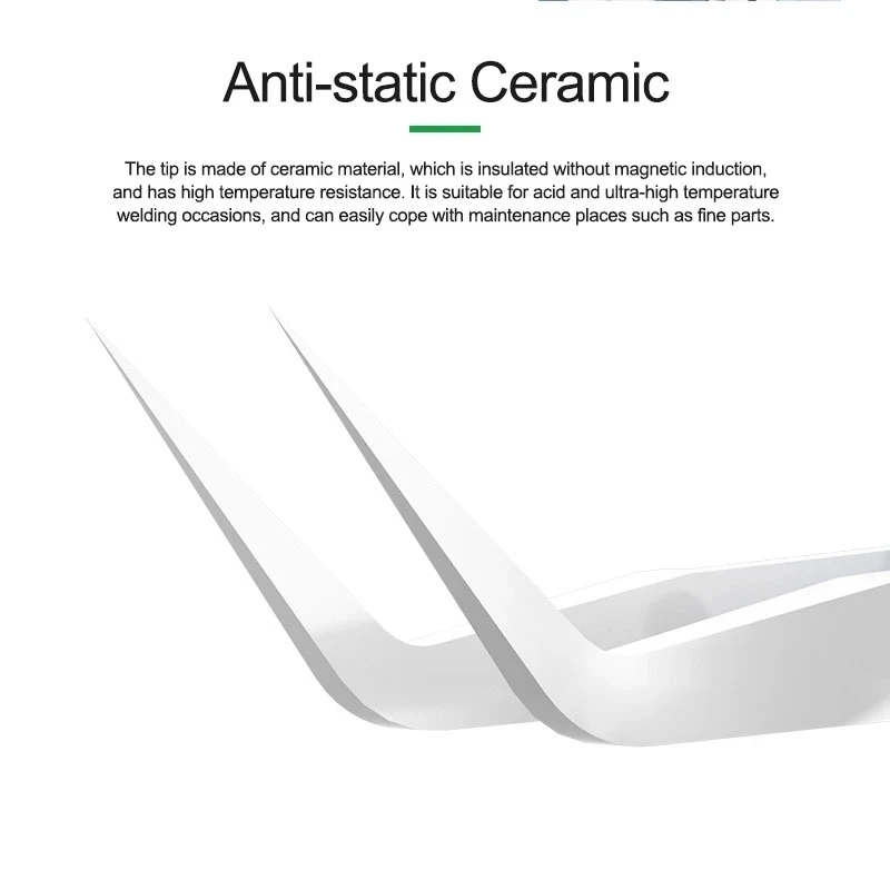 RELIFE RT-11E/15E Precision Titanium Alloy Ceramic Tweezers, Anti-Static Straight or Bent Tweezer, Jump Wire, Special