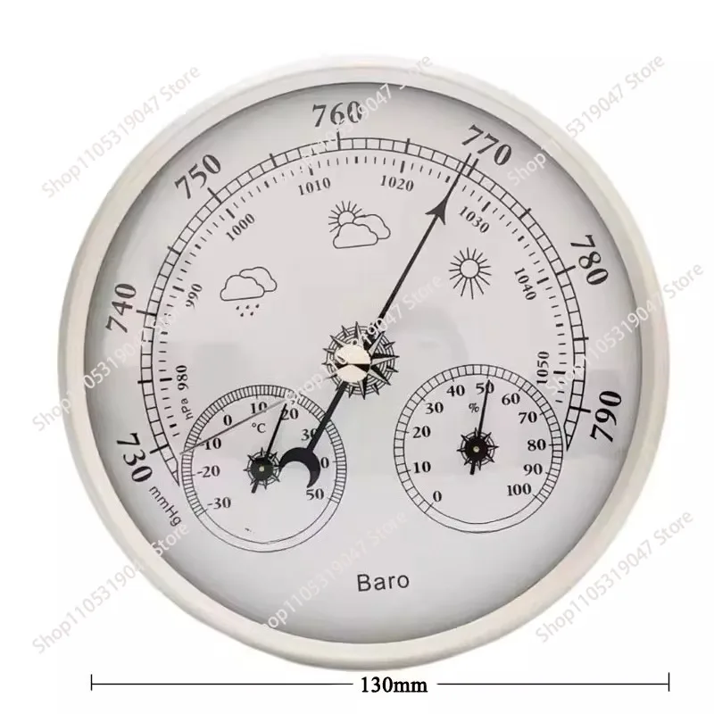 130MM three-in-one weather station thermometer hygrometer barometer multi-function