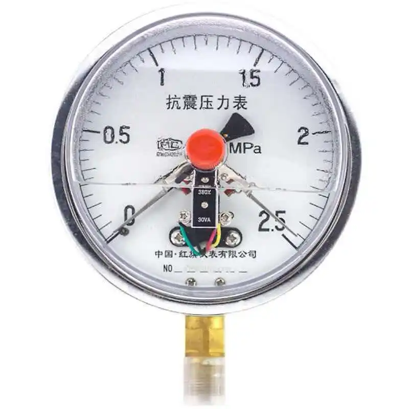 Red Flag Instrument Anti seismic Magnetic Assisted Electric Contact Pressure Gauge YTNXC-150