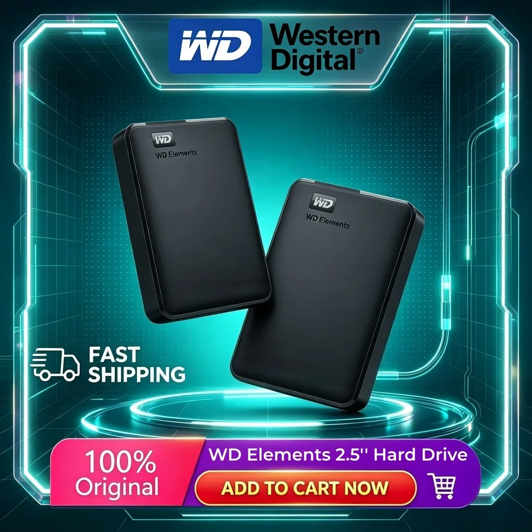 WD Western Digital Top-rated 2.5" USB3.0 External Mechanical HDD Large-capacity Mobile Hard Disk 1TB 2TB 4TB 5TB 6TB