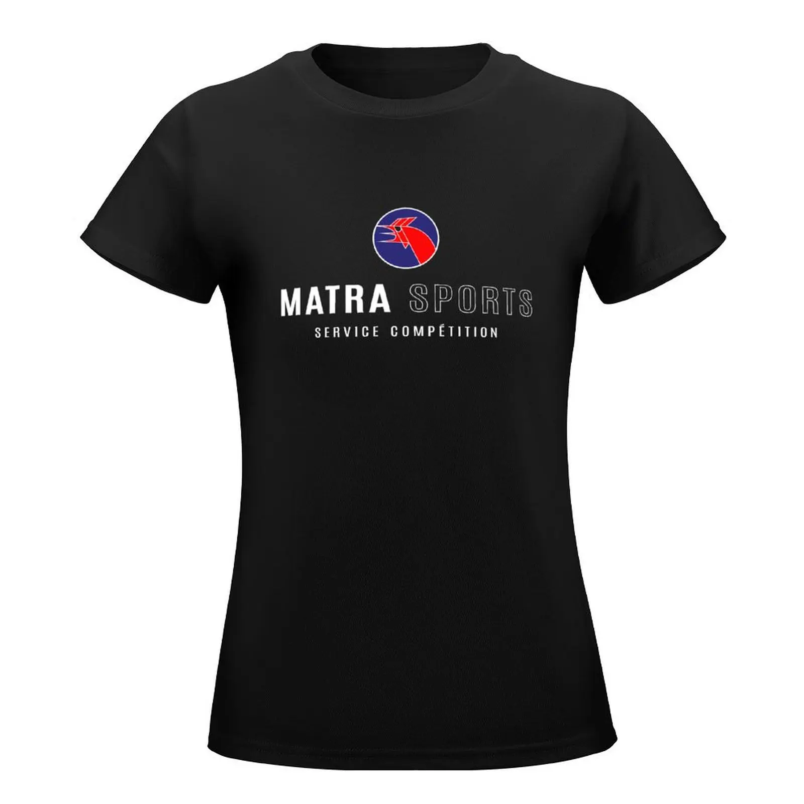 Matra Sports Service Competition logo 1973 - colour print T-Shirt customs tops oversized t shirts for Women